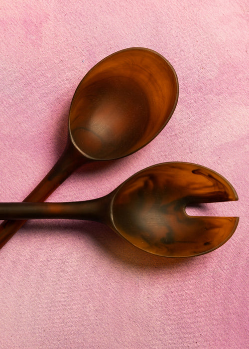 MÆGEN Salad Servers - Amber Set