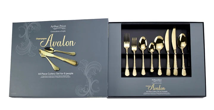 Arthur Price Champagne Avalon 44pc Box Set