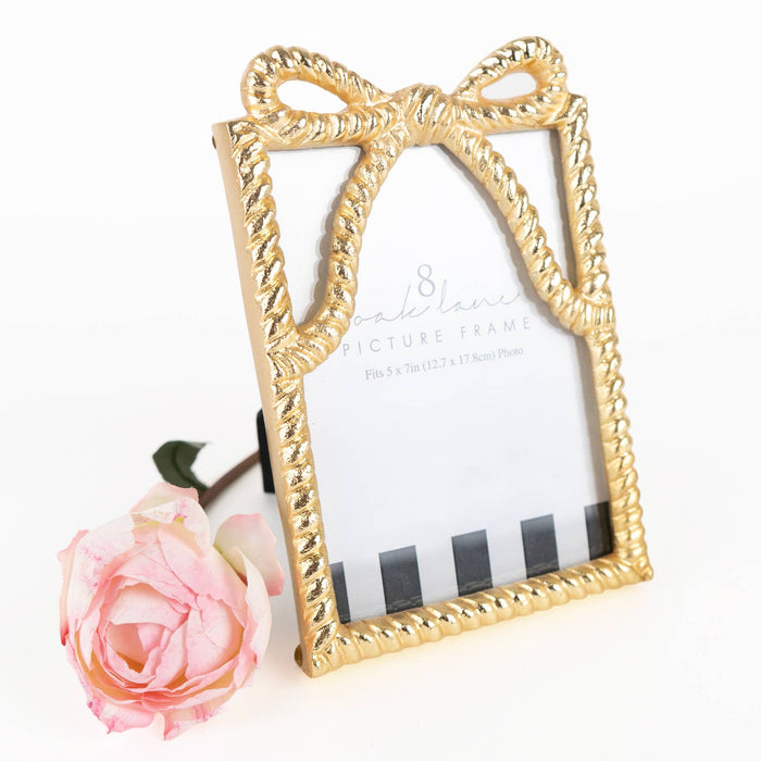 8 Oak Lane Gold Bow 5x7 Picture Frame