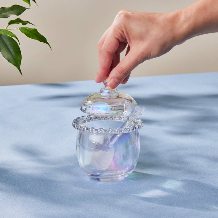 Karaca Rory Glass Honey Pot, 9cm, Clear: Luster