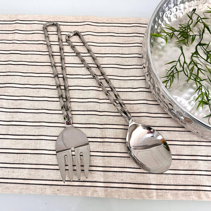 Twisted Open Handle Salad Servers