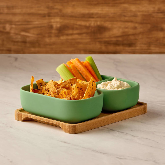ASD Set of 2 Share Rectangular Bowls Green