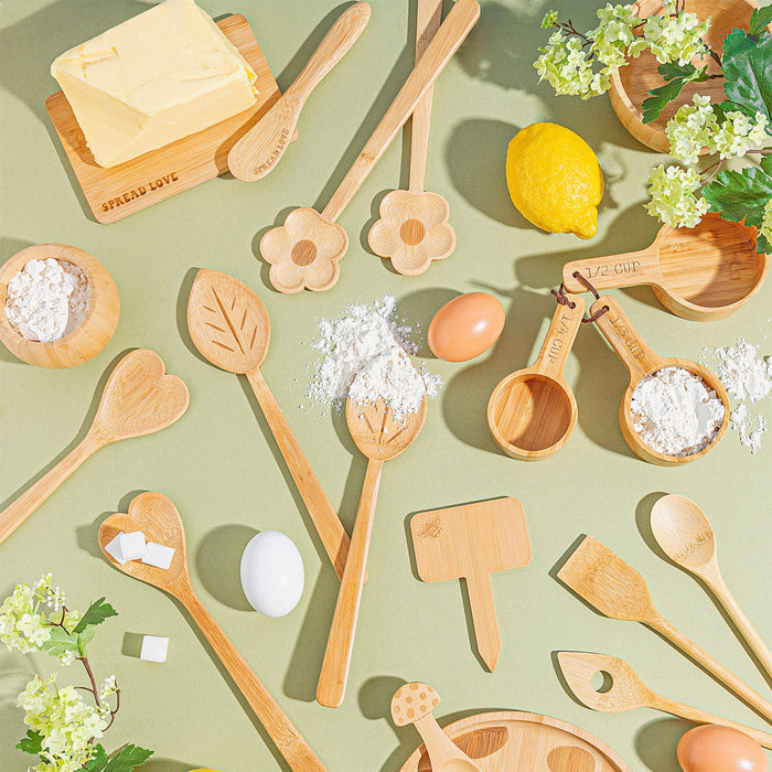 Sass & Belle Heart Bamboo Salad Servers