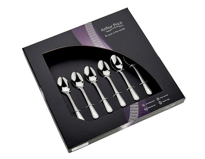 Arthur Price Classics Bead Set of 6 Coffee Spoons