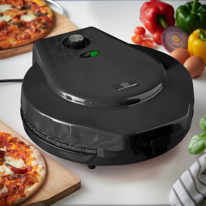 MisterChef 30cm Black Electric Pizza Maker