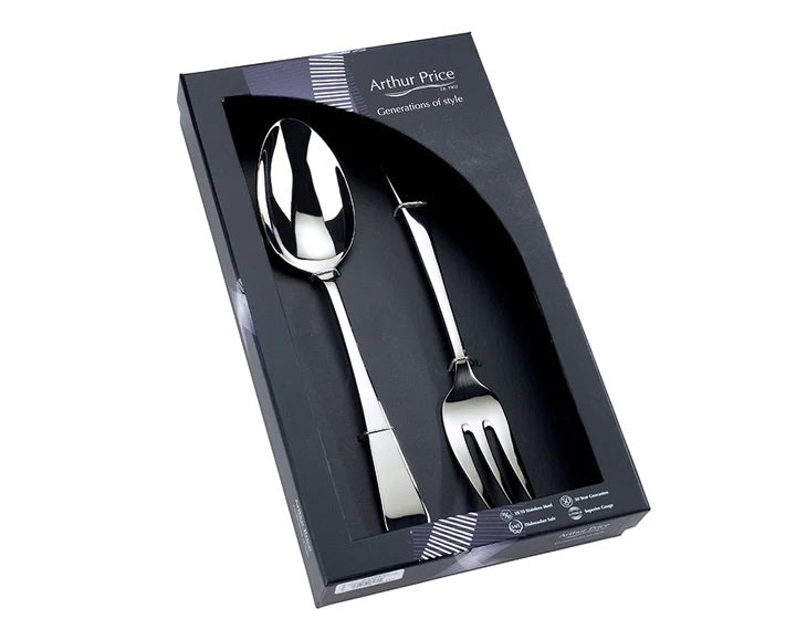 Arthur Price Classics Old English Box of Large Serving Spoon and Fork