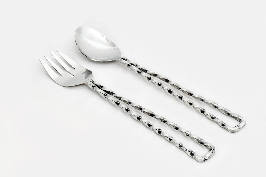 Twisted Open Handle Salad Servers