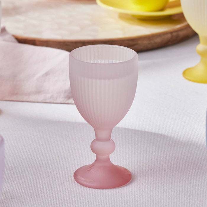 Karaca Rocco 6-Piece Small Water Glass for 6 People, 60ml, Multi: MULTICOLOR
