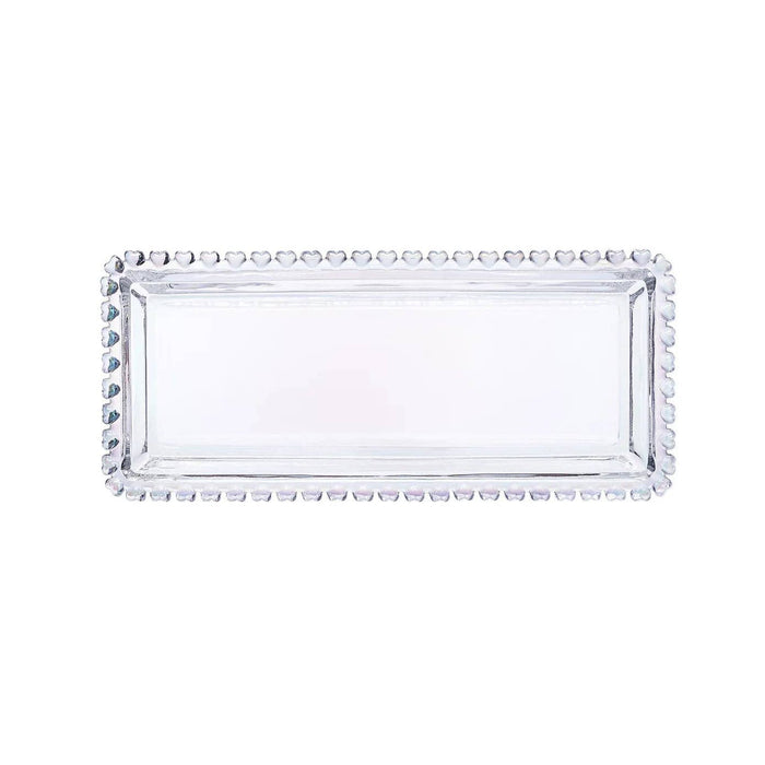 Karaca Rory Glass Serving Platter, 30cm, Clear Luster