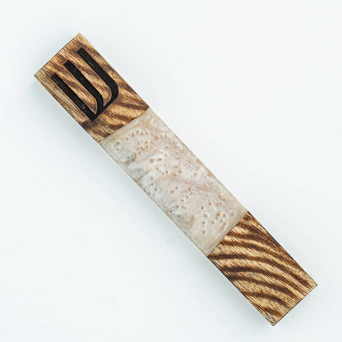 GodingerWood and Resin Mezuzah - White - Judaica