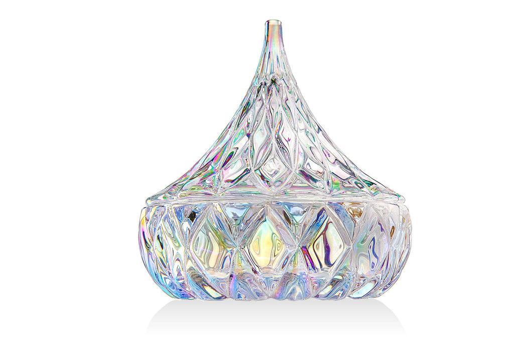 Godinger Hershey's KISSES Iridescent Candy Dish - Holiday - Giftable: Non Leaded Crystal