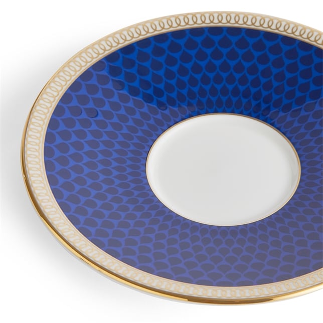 Wedgwood Blue Hibiscus Coffee  Cup & Saucer Set of 2