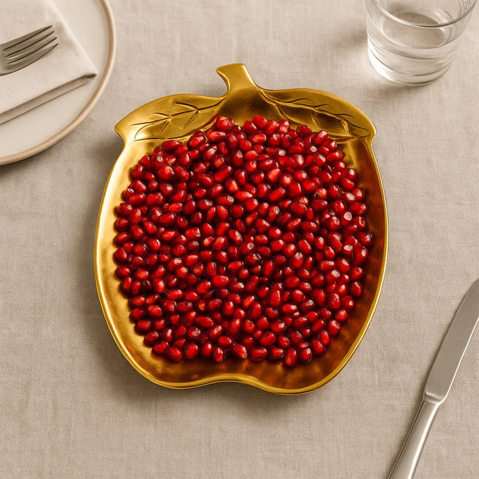 Aulica Small golden apple tray 32x26x2.5cm