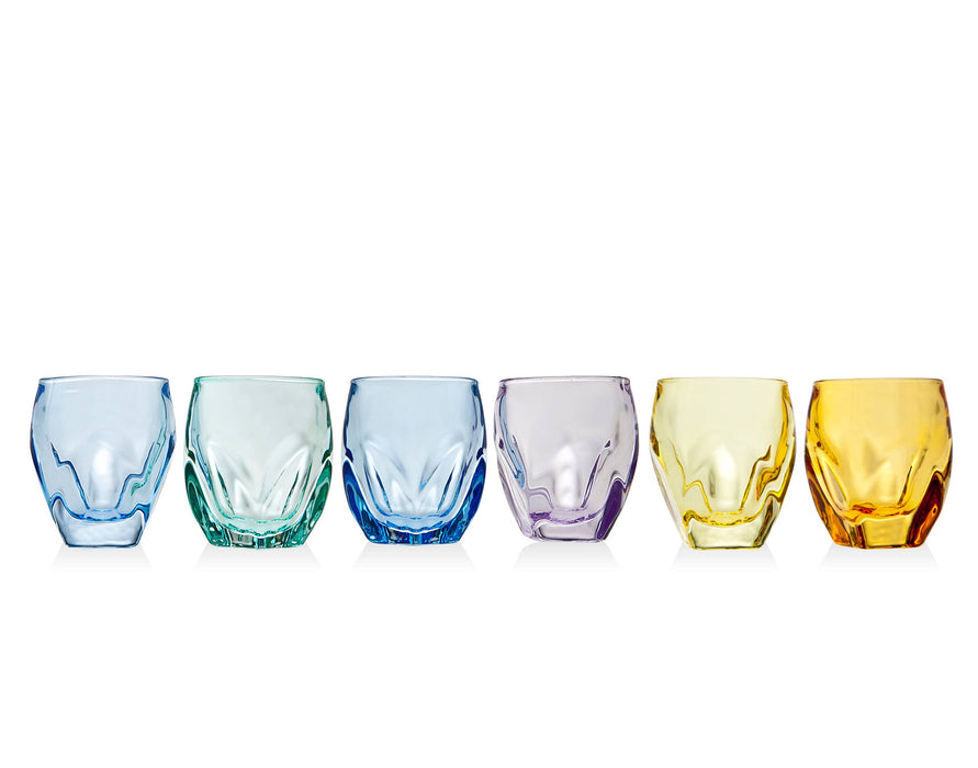 Godinger Set of Six Colored Shot Glasses