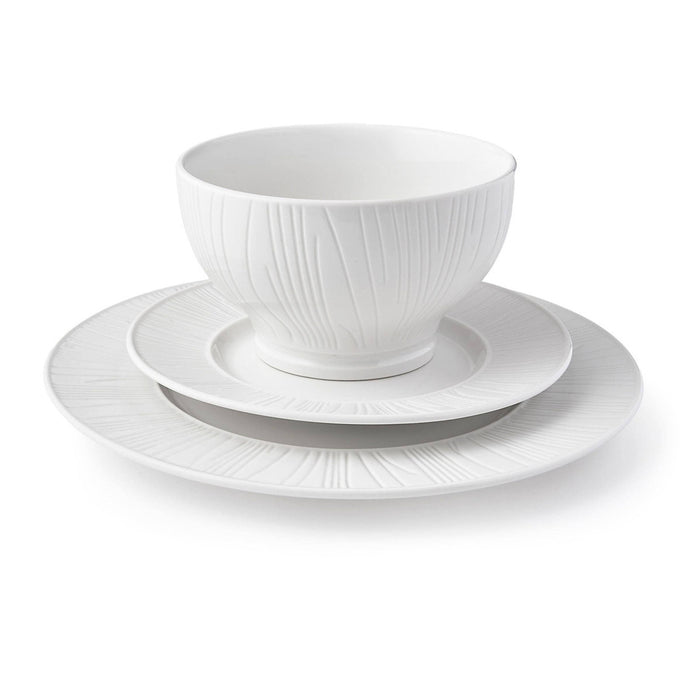 Godinger Starburst Porcelain 12 Piece Dinnerware Set, Service For 4