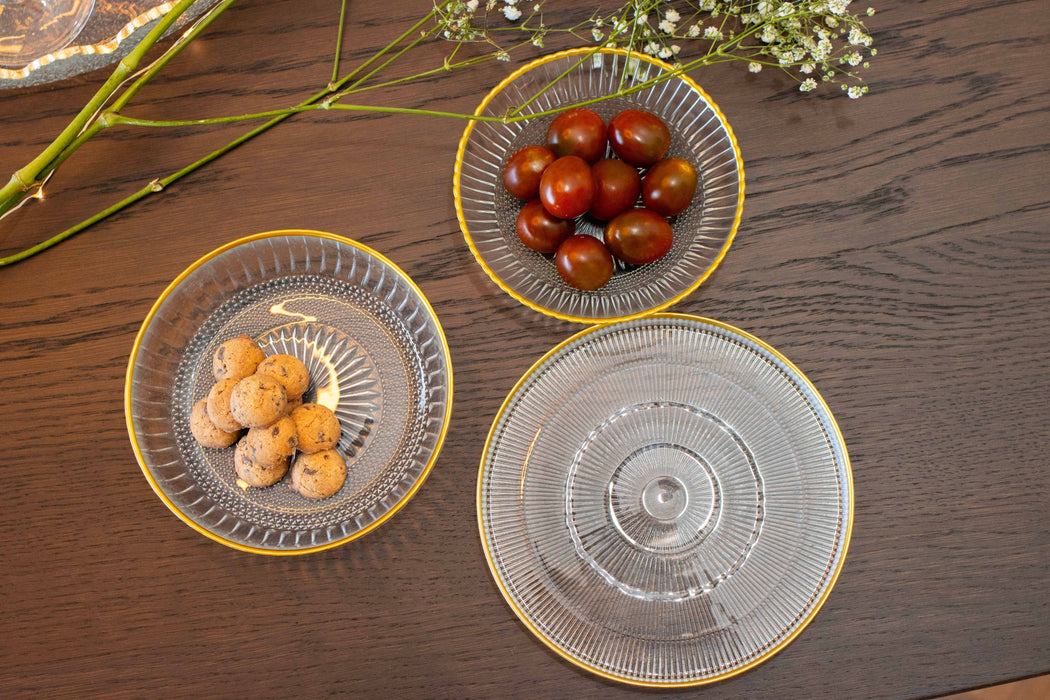 Aulica Goldline Striped Dessert Plate