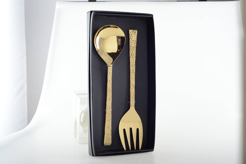 Aulica Golden Textures Salad Cutlery