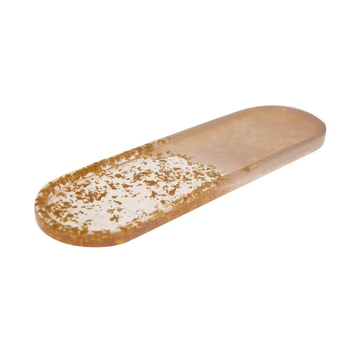 Aulica Oval glitter resin tray 38x11x1.5cm