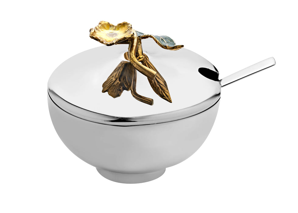 Godinger Hellebore Covered Dish with Spoon