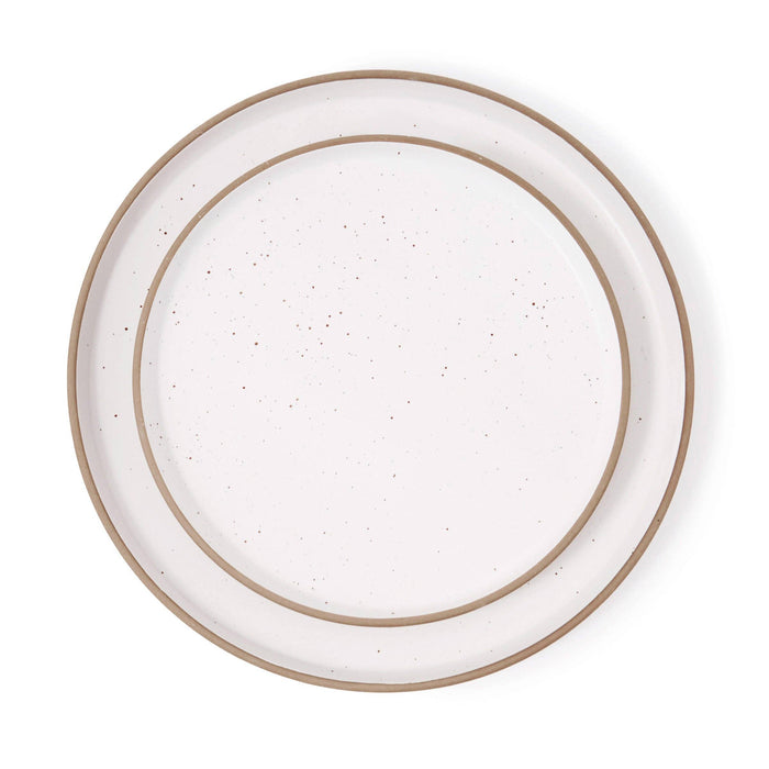 Godinger Inwood White Speckled Stoneware 12 Piece Dinnerware Set, Service for 4