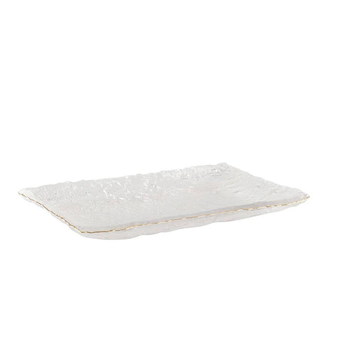 Aulica Gold-edged cake dish 23x14.5x2.5cm