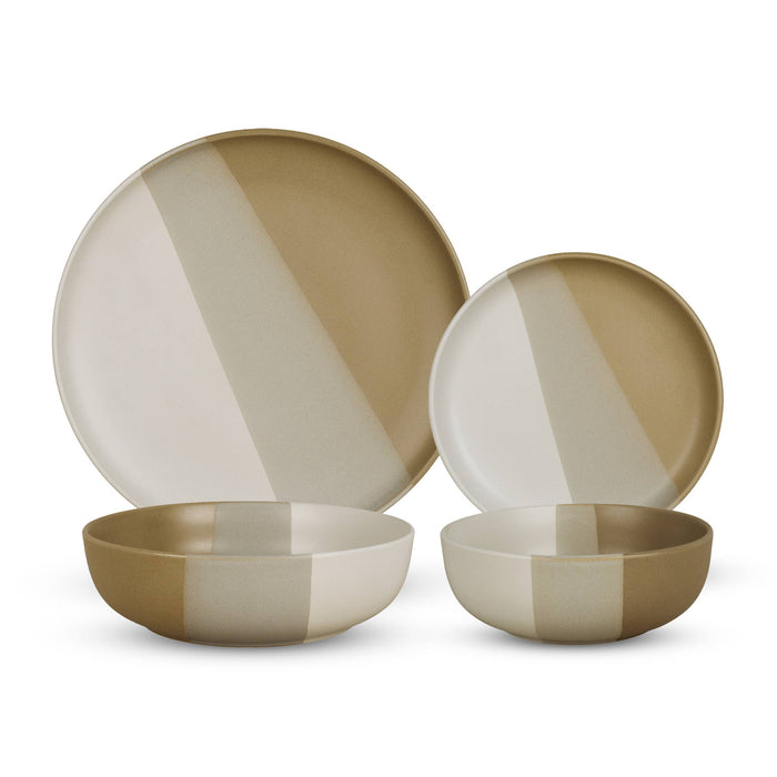 Godinger Piermont Natural 16 Piece Dinnerware Set