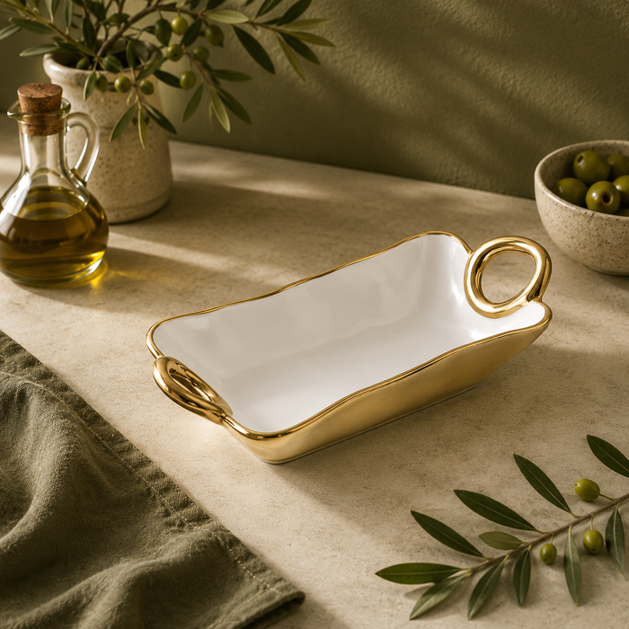 Pampa Bay Golden Handles  Mini Rectangular Bowl