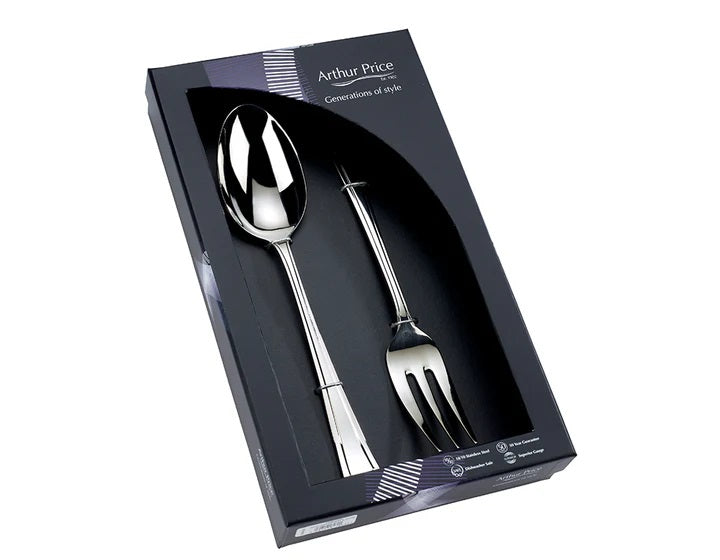 Arthur Price Classics Grecian Box of Large Serving Spoon and Fork
