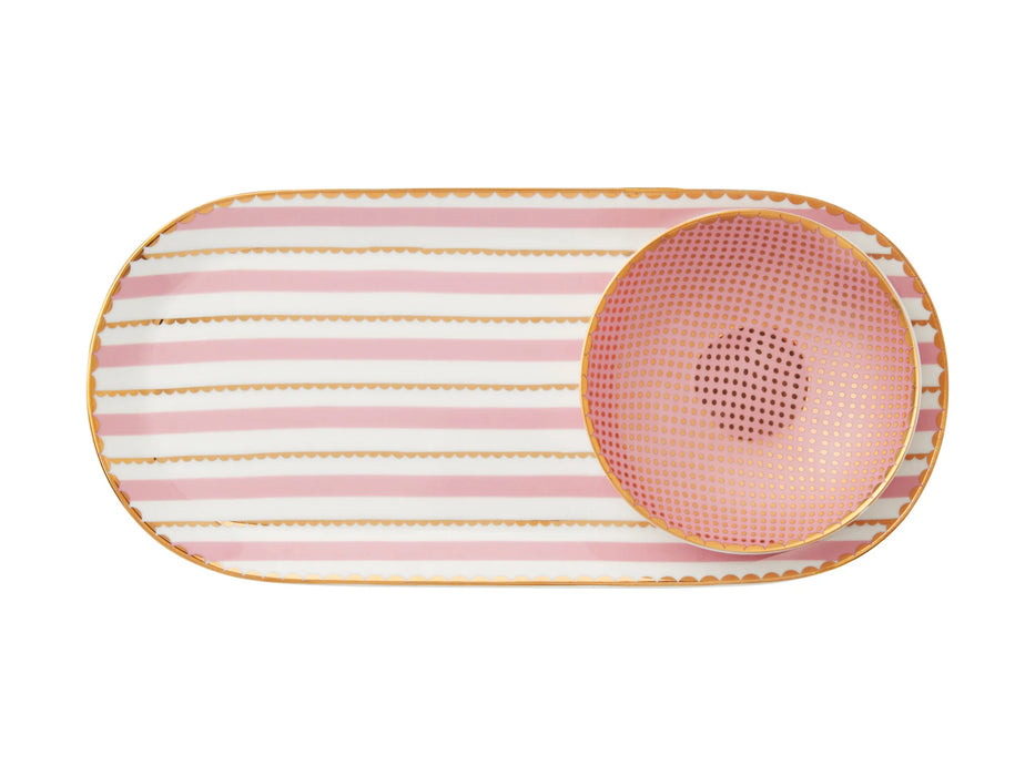 Maxwell and Williams Teas & C's Regency Platter Dish Set Pink
