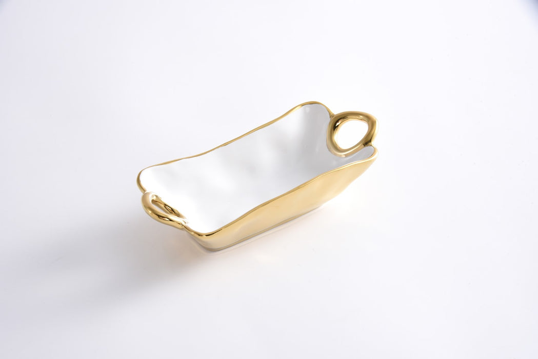 Pampa Bay Golden Handles  Mini Rectangular Bowl