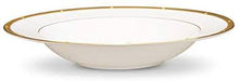 Noritake Rochelle Gold Rimmed Soup Plate - La Belle Table - 4796L-003