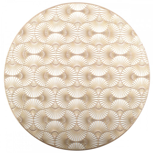 Aulica Ginko Round Gold Placemat - La Belle Table - 820501