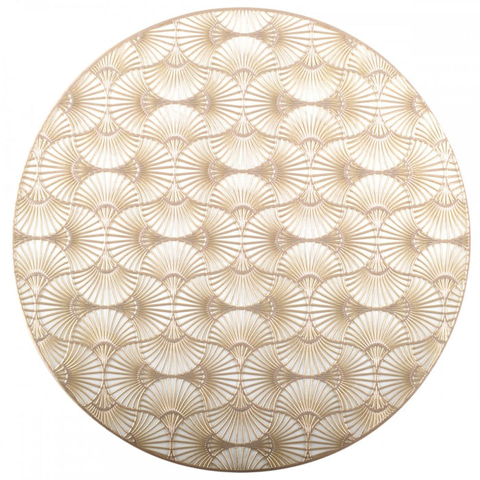 Aulica Ginko Round Gold Placemat - La Belle Table - 820501