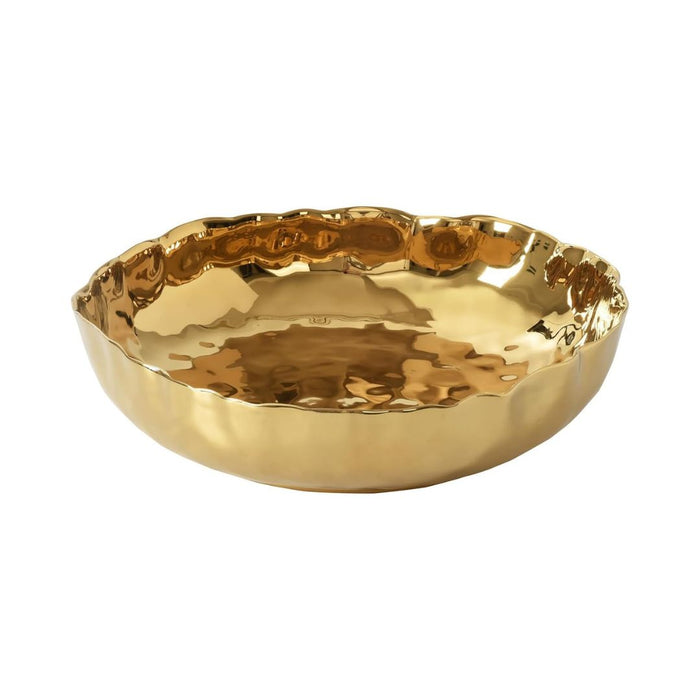 Pampa Bay Portofino Gold Extra Large Shallow Bowl