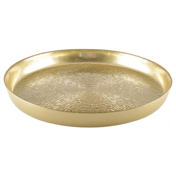 Aulica Round Gold Glass Tray - 769817 - La Belle Table