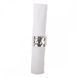 Aulica Crinkled Silver Napkin Rings S/4 - 818601 - La Belle Table