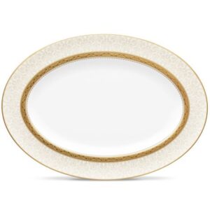 Noritake Odessa Gold Oval Platter Medium - 4874 - 413 - La Belle Table